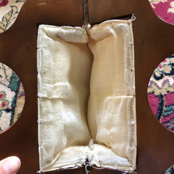 Vintage embroidered linen purse - Picture 5 of 5